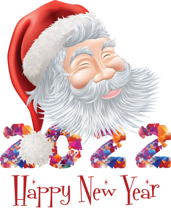 Transparent New Year Christmas Day New Year Santa Claus for Happy New Year 2022 for New Year