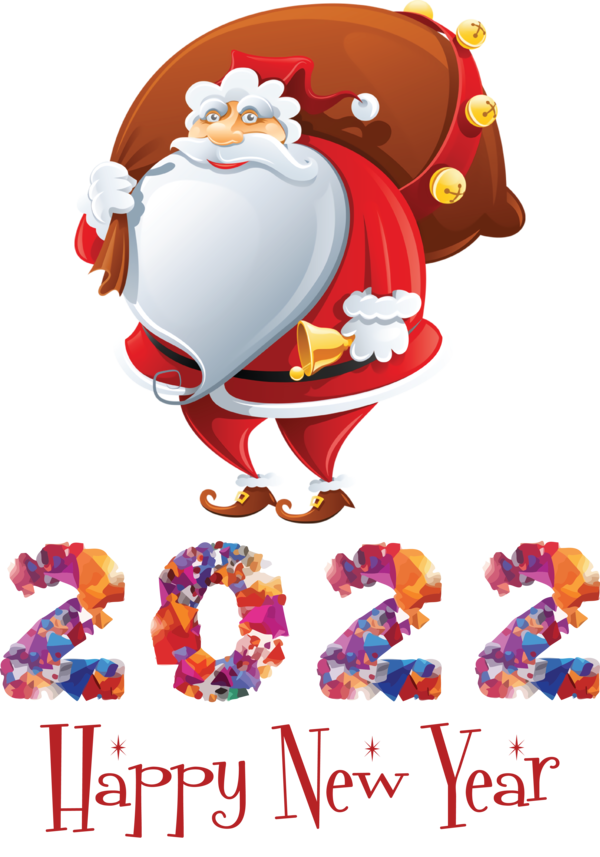Transparent New Year Reindeer Christmas Day Santa Claus for Happy New Year 2022 for New Year