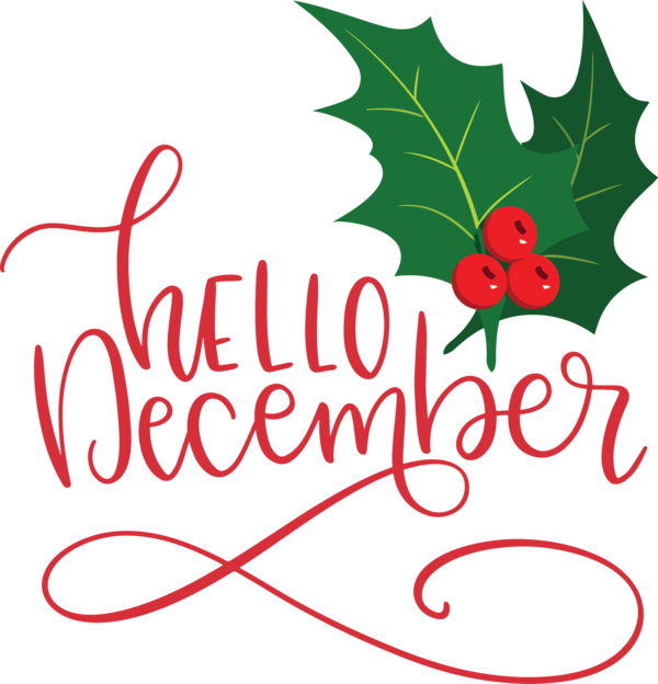 Transparent Christmas December Christmas Day Design for Hello December for Christmas