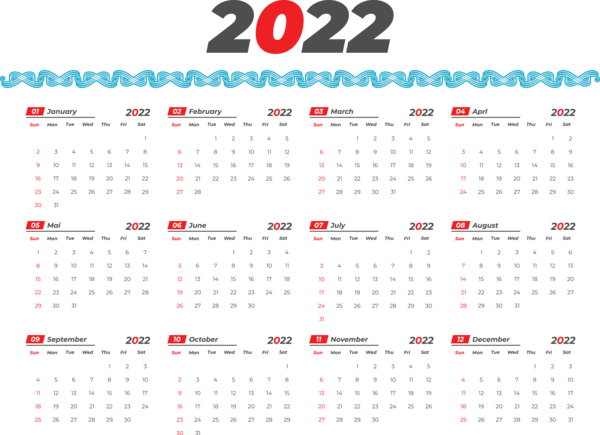 Transparent New Year Design 2011 Font for Printable 2022 Calendar for New Year
