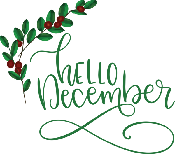 Transparent Christmas Design December Poster for Hello December for Christmas
