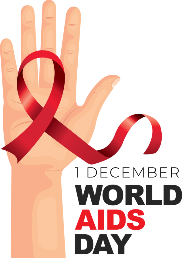 Transparent World Aids Day Hand model Hand Logo for Aids Day for World Aids Day