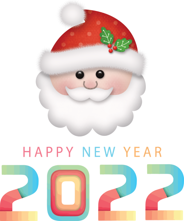 Transparent New Year Christmas Day Santa Claus New year 2022 for Happy New Year 2022 for New Year