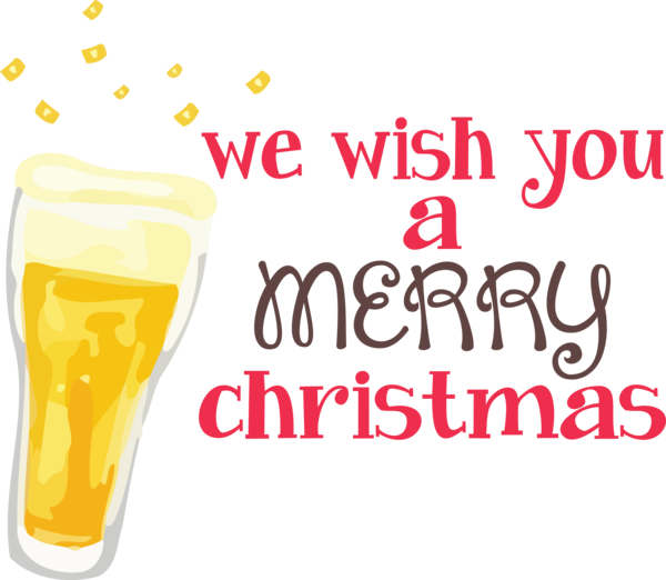 Transparent Christmas Beer Glass Line Transparency for Merry Christmas for Christmas