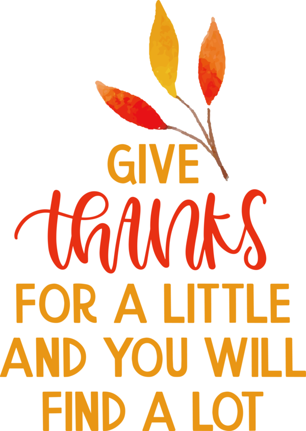Transparent Thanksgiving Logo Line Flower for Give Thanks for Thanksgiving