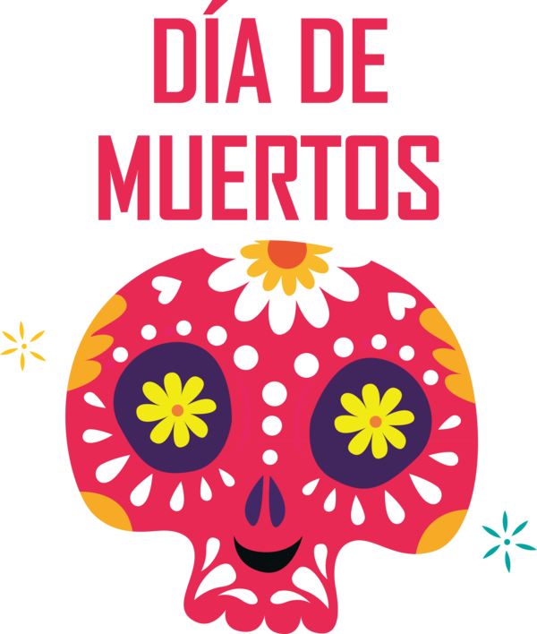 Transparent Day of the Dead Human Design Line for Día de Muertos for Day Of The Dead