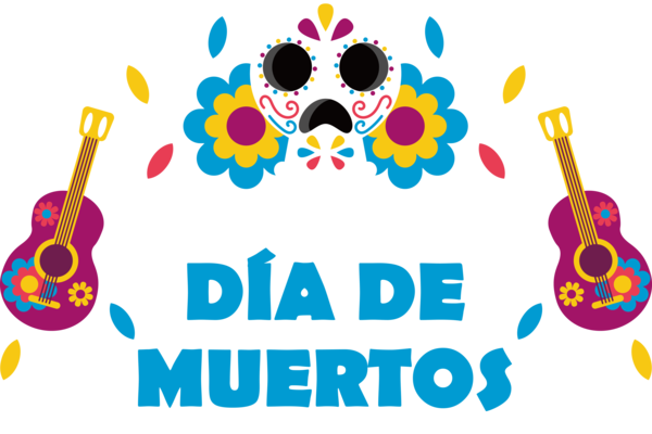 Transparent Day of the Dead Design Painting Drawing for Día de Muertos for Day Of The Dead