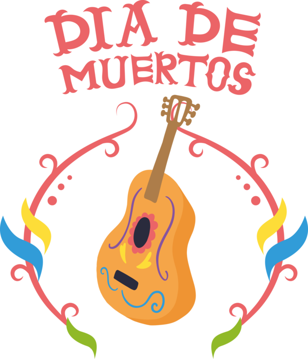 Transparent Day of the Dead Cartoon Line Meter for Día de Muertos for Day Of The Dead