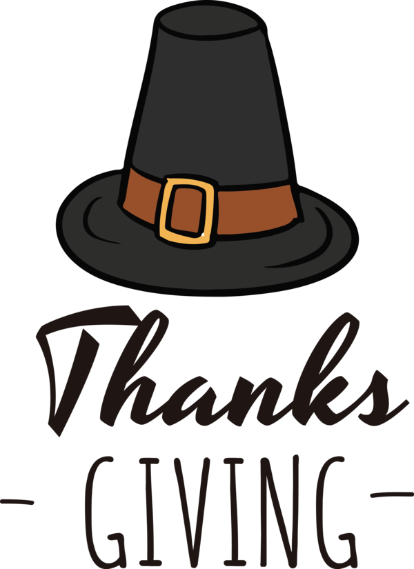 Transparent Thanksgiving Fedora Hat Logo for Happy Thanksgiving for Thanksgiving