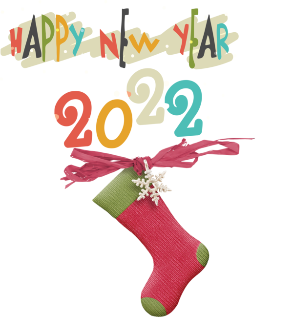 Transparent New Year Bauble Christmas Stocking Christmas Day for Happy New Year 2022 for New Year