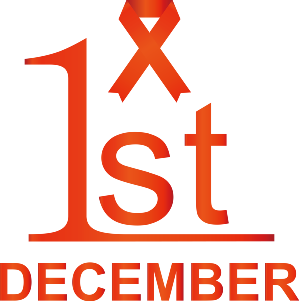 Transparent World Aids Day Logo Number Line for Aids Day for World Aids Day