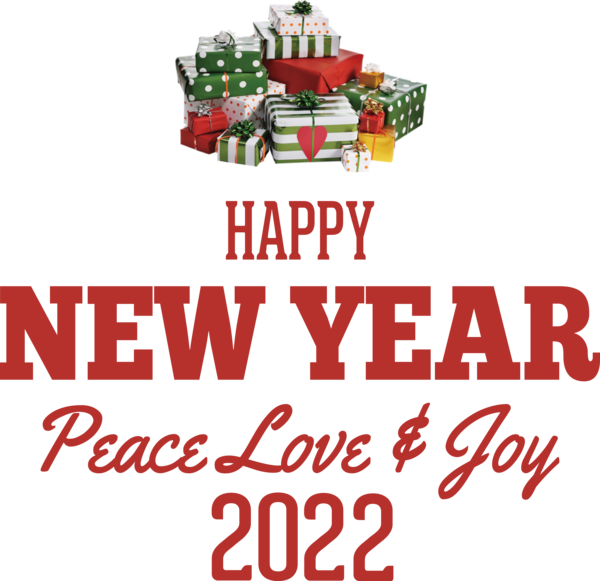 Transparent New Year Christmas decoration Font Gift for Happy New Year 2022 for New Year