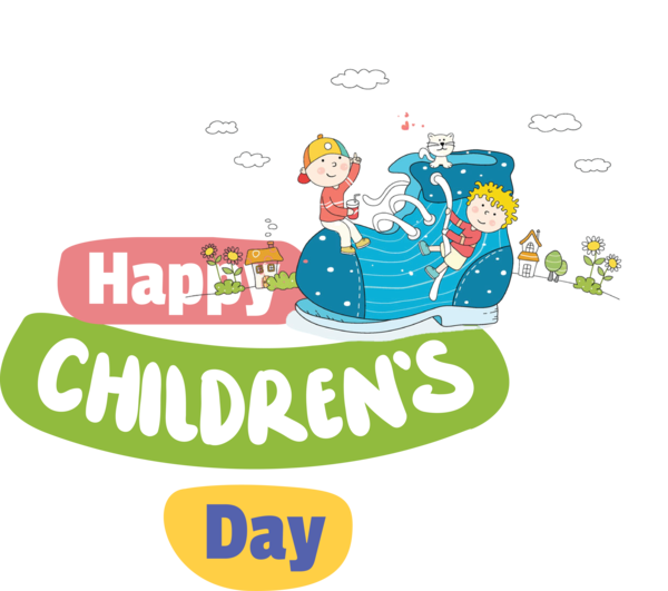 Transparent International Children's Day Shoe Cartoon Boot for Children's Day for International Childrens Day
