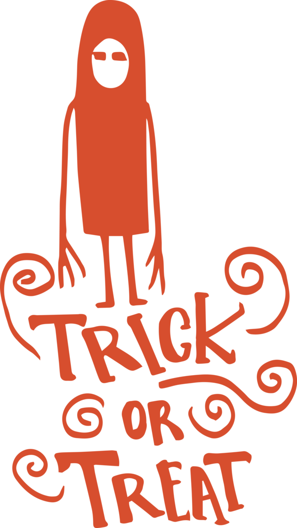 Transparent Halloween Human Logo Line for Trick Or Treat for Halloween