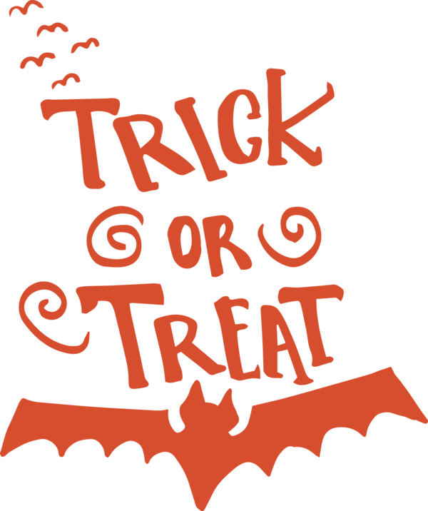 Transparent Halloween Logo Line Design for Trick Or Treat for Halloween