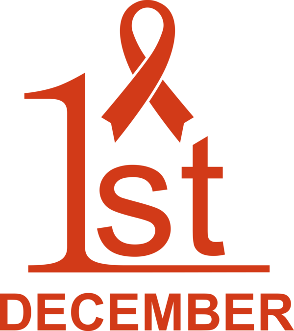 Transparent World Aids Day Logo Number Line for Aids Day for World Aids Day