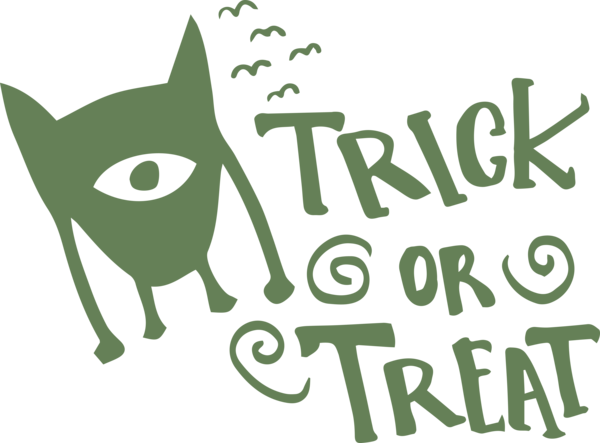 Transparent Halloween Cat Dog Logo for Trick Or Treat for Halloween