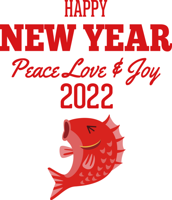 Transparent New Year Drawing Logo Text for Happy New Year 2022 for New Year
