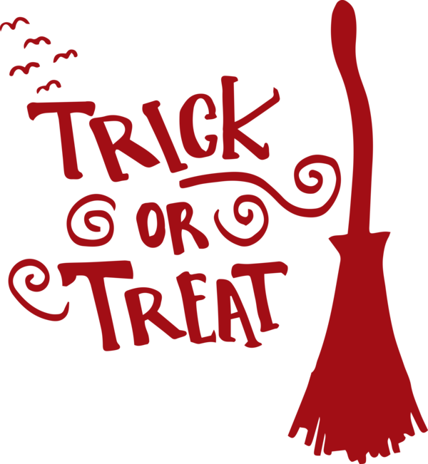 Transparent Halloween Logo Calligraphy Line for Trick Or Treat for Halloween