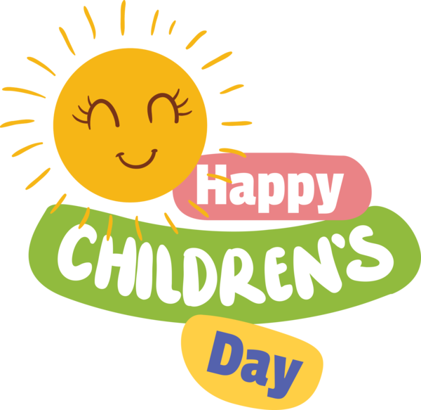 Transparent International Children's Day Smiley Human Logo for Children's Day for International Childrens Day