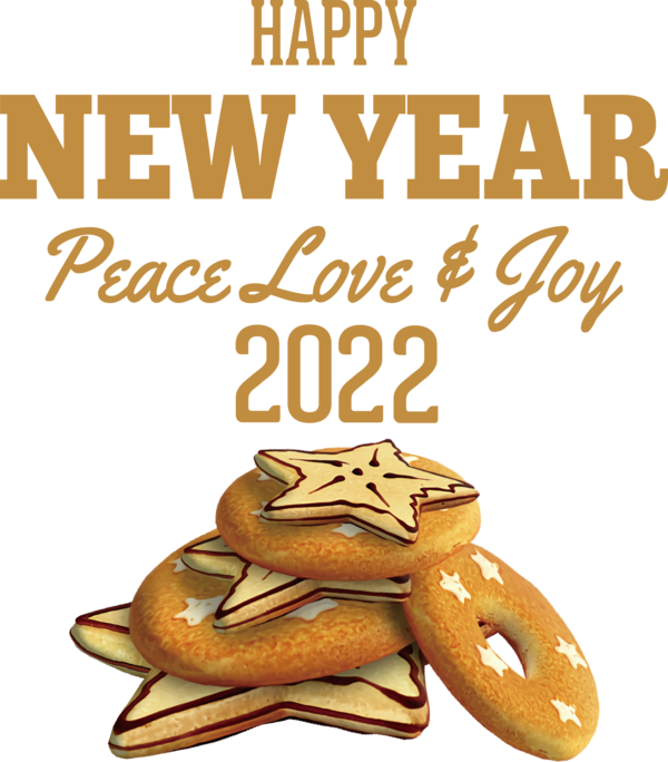 Transparent New Year Junk food Pretzel Snack for Happy New Year 2022 for New Year
