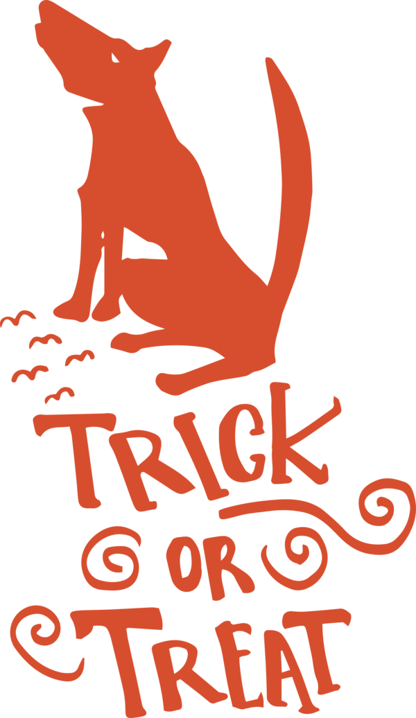 Transparent Halloween Design Logo Dog for Trick Or Treat for Halloween