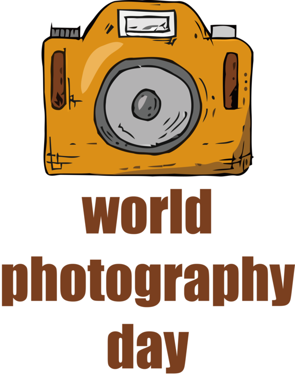 Transparent World Photography Day Logo Cartoon Design for Photography Day for World Photography Day