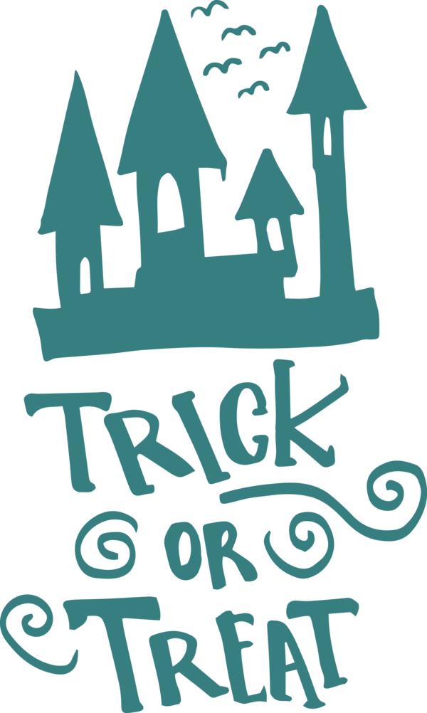 Transparent Halloween Design Logo Line for Trick Or Treat for Halloween