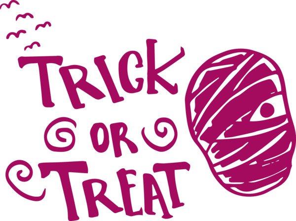 Transparent Halloween Design Logo Line for Trick Or Treat for Halloween