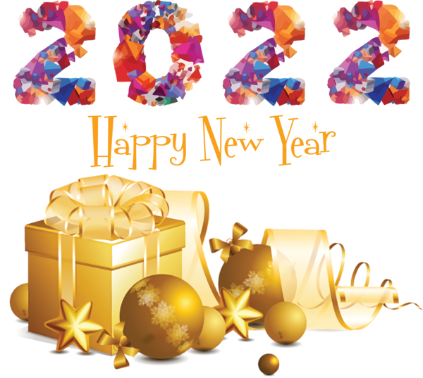 Transparent New Year Gift Birthday Holiday for Happy New Year 2022 for New Year