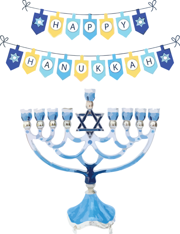 Transparent Hanukkah Hanukkah menorah Hanukkah Jewish ceremonial art for Happy Hanukkah for Hanukkah