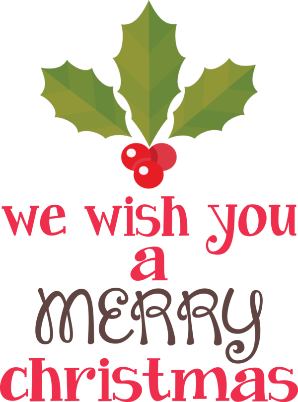 Transparent Christmas Leaf Flower Logo for Merry Christmas for Christmas
