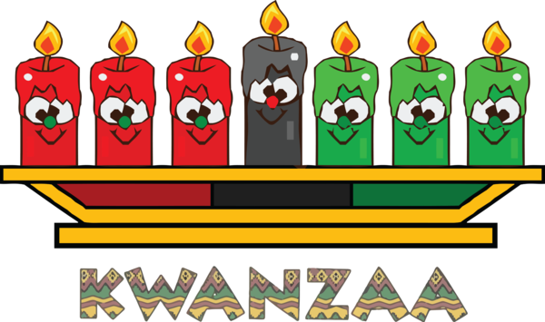 Transparent Kwanzaa Drawing Silhouette Design for Happy Kwanzaa for Kwanzaa