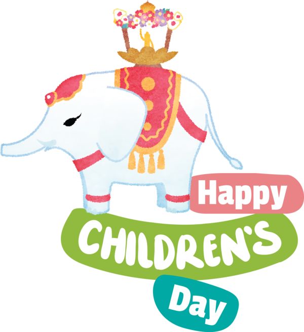 Transparent International Children's Day Logo Line Animal figurine for Children's Day for International Childrens Day