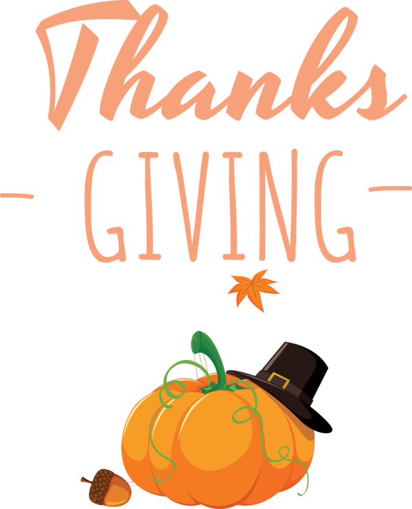 Transparent Thanksgiving Logo Design Pumpkin for Give Thanks for Thanksgiving