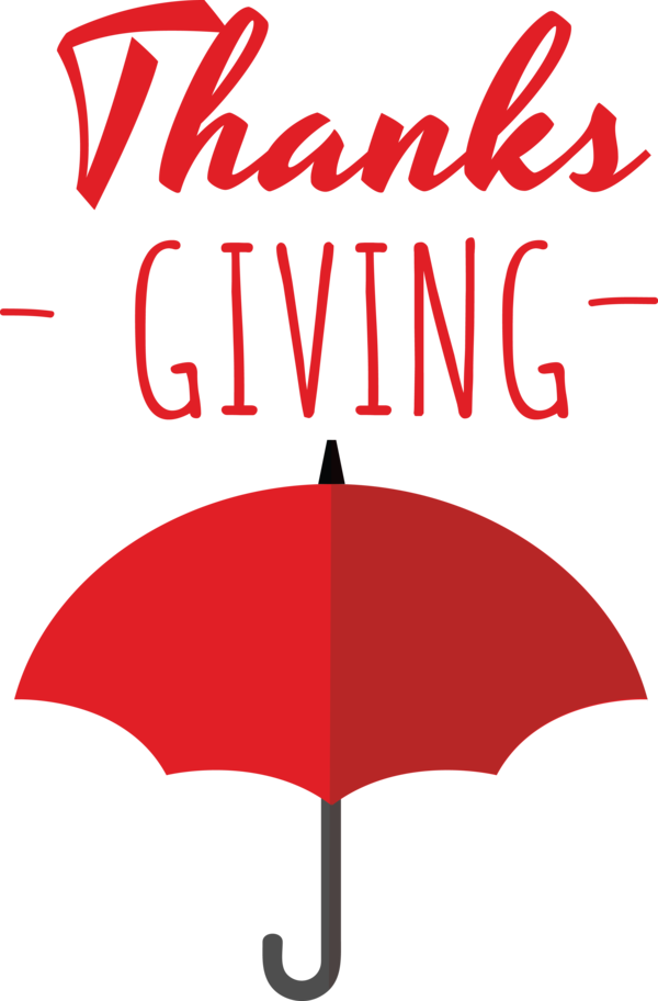 Transparent Thanksgiving Logo Umbrella Line for Give Thanks for Thanksgiving