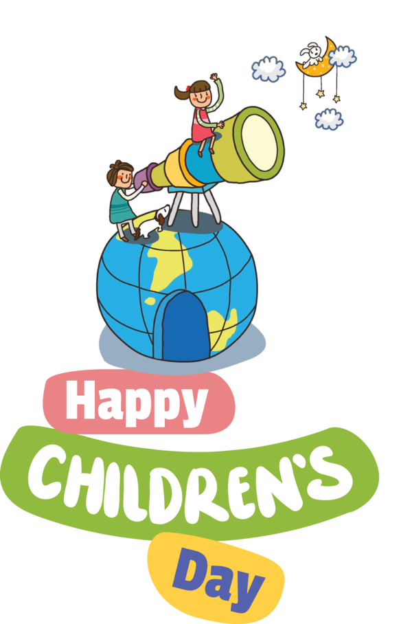 Transparent International Children's Day Cartoon Science Design for Children's Day for International Childrens Day