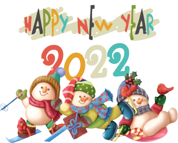 Transparent New Year Christmas Day Snowman New Year for Happy New Year 2022 for New Year