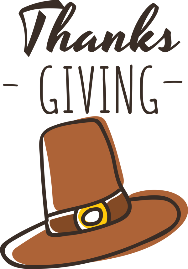 Transparent Thanksgiving Hat Logo Cartoon for Give Thanks for Thanksgiving