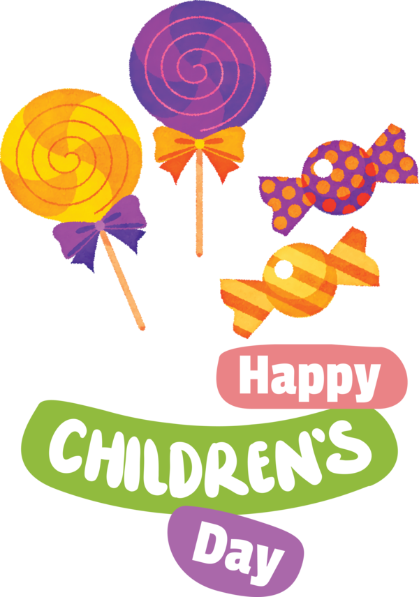 Transparent International Children's Day confection Lollipop Design for Children's Day for International Childrens Day