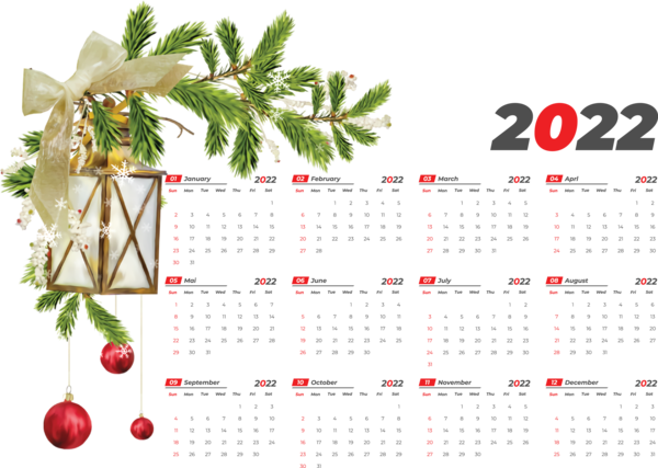 Transparent New Year Christmas Day Calendar System personal for Printable 2022 Calendar for New Year