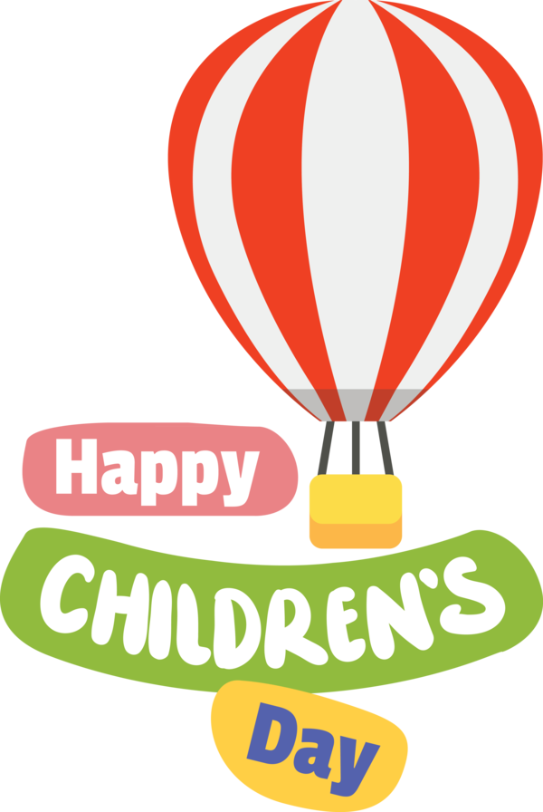 Transparent International Children's Day Hot-air balloon Logo Balloon for Children's Day for International Childrens Day