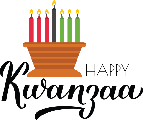 Transparent Kwanzaa Typography Lettering Calligraphy for Happy Kwanzaa for Kwanzaa