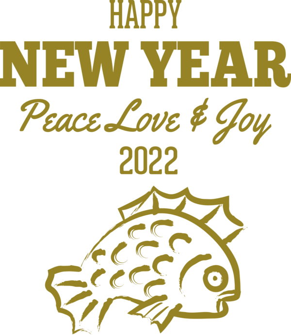 Transparent New Year Logo Stencil Design for Happy New Year 2022 for New Year