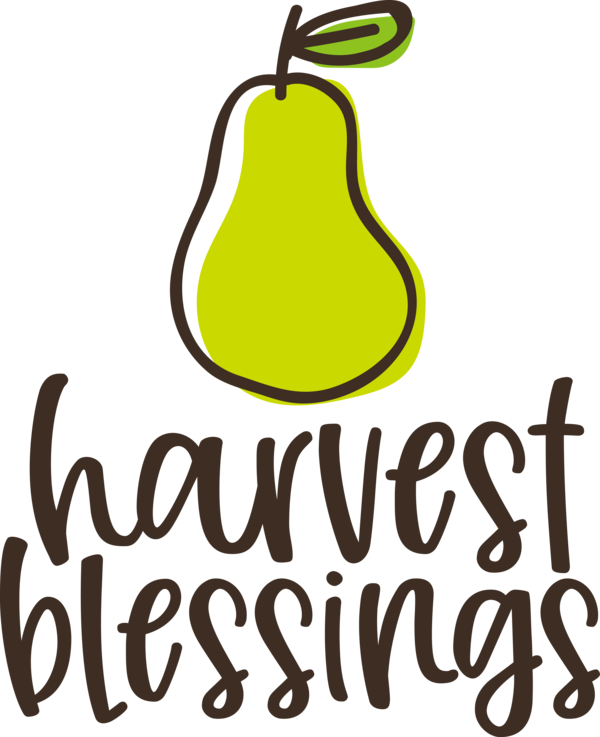 Transparent thanksgiving Logo Plant Pear for Harvest for Thanksgiving