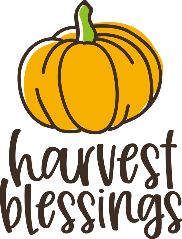 Transparent thanksgiving Jack-o'-lantern Squash Line for Harvest for Thanksgiving