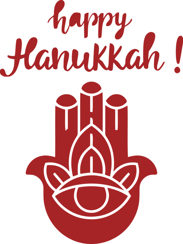 Transparent Hanukkah Flower Logo Line for Happy Hanukkah for Hanukkah