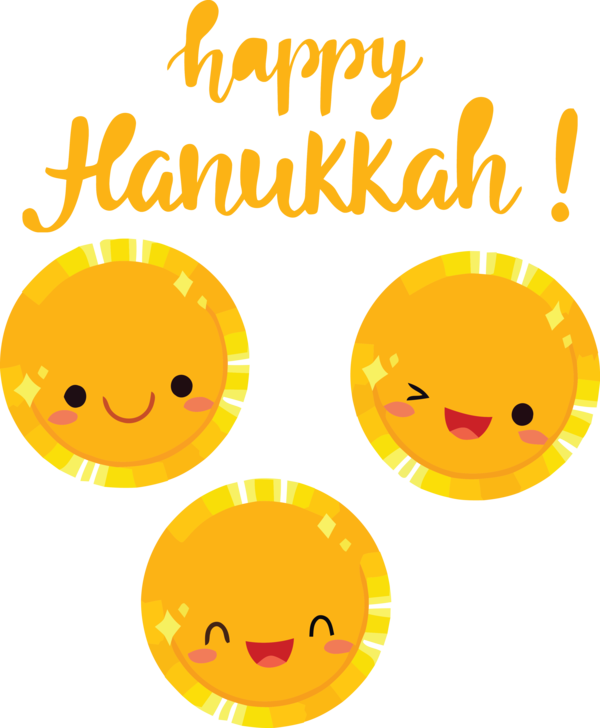 Transparent Hanukkah Smiley Emoticon Line for Happy Hanukkah for Hanukkah