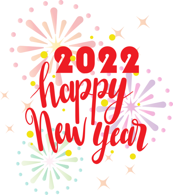 Transparent New Year Greeting Card Design Greeting for Happy New Year 2022 for New Year