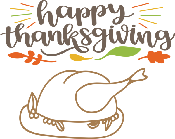 Transparent Thanksgiving Line Flower for Thanksgiving Turkey for Thanksgiving